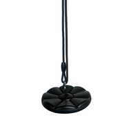 B-Play Kunststof Schotelschommel Zwart met Zwart BR-touw