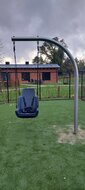 Kuipschommel Antraciet voor personen met een handicap/beperking (inclusief harnas) aan boogschommel