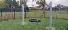 Stalen Schommel 'Verzinkt' Mono met Nestschommel *Oval Pro 100 cm** openbaar