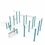 Outdoor Workout Calisthenics Station XXL Turquoise