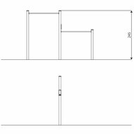 hoogte van Outdoor Workout Inclusive Double Pull-up Bar Turquoise