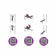 voorbeeld oefeningen van Outdoor Workout Calisthenics Station XS Turquoise