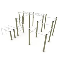 Outdoor Workout Calisthenics Station XL Khaki Groen