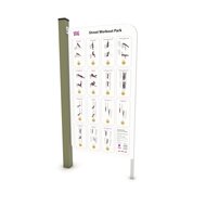 Outdoor Workout Park Overzichtsbord Khaki Groen