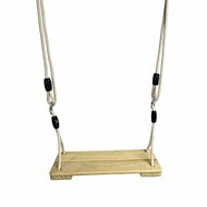 B-Play Schommelzitje Verduurzaamd Hout 2.40 m Beige BR Touw Geschroefd
