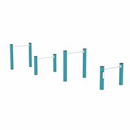 Outdoor Workout Low Parallel Bars Turquoise