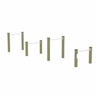 Outdoor Workout Low Parallel Bars Khaki Groen