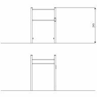 hoogte van Outdoor Workout Pull Up Bar Pyramid Turquoise