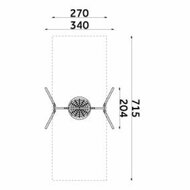 Vrije ruimte Stalen schommel Zwart 2 haken met nestschommel