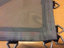 Detail bevestigingshaken en springmat