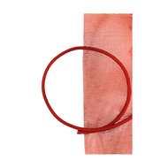 Rood koord voor zandbak