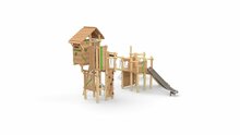Eco-Play Robinia Speeltoestel Maxi-Ridderburcht met evenwichtsparcours