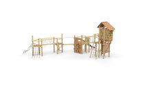 Eco-Play Robinia Speeltoestel Mega-Ridderburcht met evenwichtsparcours Openbaar