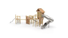 Eco-Play Robinia Speeltoestel Maxi-Ridderburcht met evenwichtsparcours Openbaar