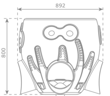 Afmetingen Losse Balkorf Octopus Rood