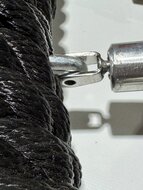 Detail bevestiging van de Nestschommel Zwart Eco-Design Openbaar &Oslash;120cm