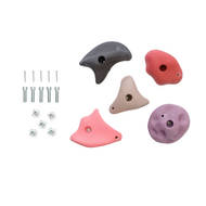 Klimstenen Groot set van 5 stuks Pastelroze/Grijs incl. bevestigingsmateriaal