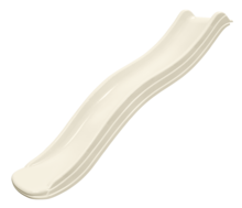 pastel witte glijbaan van Houten speeltoestel Irma met Pastel Witte Glijbaan