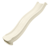 Losse glijbaan Pastel Wit 220 cm voor Platformhoogte 115 - 125 cm