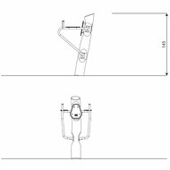 Technische tekening Robinia Outdoor Fitnesstoestel Parallel Bars