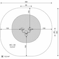 Afmetingen/vrije ruimte Robinia Outdoor Fitnesstoestel Tai Chi Spinner Inclusive