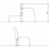 Technische tekening Robinia Outdoor Fitness Push-Up Bars