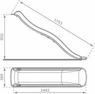 afmetingen glijbaan tweeb platformhoogte 90 cm