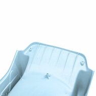 wateraansluiting van Vrijstaande Ladder Zwart inclusief Rex Glijbaan Pastel Blauw Platformhoogte 120 cm