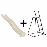 pastel wit en vrijstaande ladder