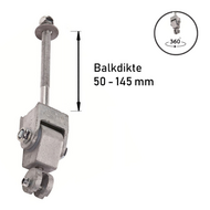 Schommelhaak Gegalvaniseerd Openbaar M12 (160mm)
