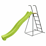Vrijstaande Ladder Zwart 150 cm Hoog met Glijbaan Tsuri Limoengroen