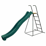 Vrijstaande Ladder Zwart 150 cm Hoog met Glijbaan Tsuri Groen