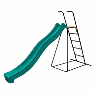 Vrijstaande Ladder Zwart 150 cm Hoog met Glijbaan Tsuri Turquoise