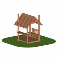 3D bestand van B-Play Robinia Speelhuisje Marla met Platform Openbaar