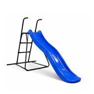 Vrijstaande Ladder Zwart inclusief Tweeb Glijbaan Blauw Platformhoogte 90 cm