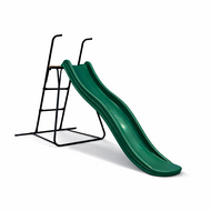 Vrijstaande Ladder Zwart inclusief Tweeb Glijbaan Groen Platformhoogte 90 cm