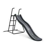 Vrijstaande Ladder Zwart inclusief Tweeb Glijbaan Antraciet Platformhoogte 90 cm