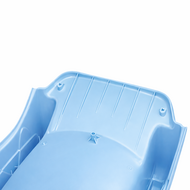 wateraansluiting van Vrijstaande Ladder Zwart inclusief Tweeb Glijbaan Pastel Blauw Platformhoogte 90 cm