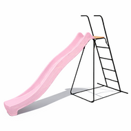 Vrijstaande Ladder Zwart150 cm Hoog met Glijafke Tsuri Pastel Roze 