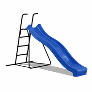 Vrijstaande Ladder Zwart inclusief Rex Glijbaan Blauw Platformhoogte 120 cm
