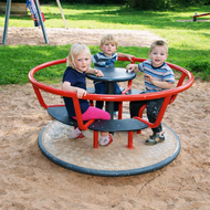 kinderen spelen met Openbare speelplaats Carrousel &Oslash;140 cm