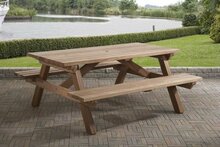 Rechthoekige picknicktafel rechthoek 
