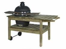 BBQ tafel met dichte BBQ erin
