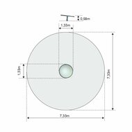 vrije ruimte van Openbare speelplaats Carrousel UFO &Oslash;130 cm