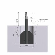technische tekening van Openbare speelplaats Carrousel UFO &Oslash;130 cm