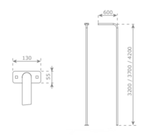 Afmetingen glijpaal 420 cm