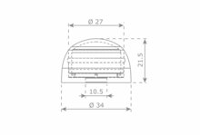 Afmetingen afdekdop M8-M10