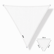 Schaduwdoek driehoek 360x360x360 cm Arctic White (UV-werend)