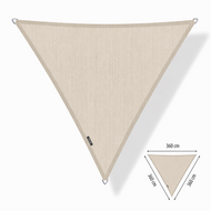 Schaduwdoek driehoek 360x360x360 cm Sahara sand (UV-werend)