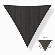 Schaduwdoek driehoek 5x5x5 m Deep Grey (UV-werend)